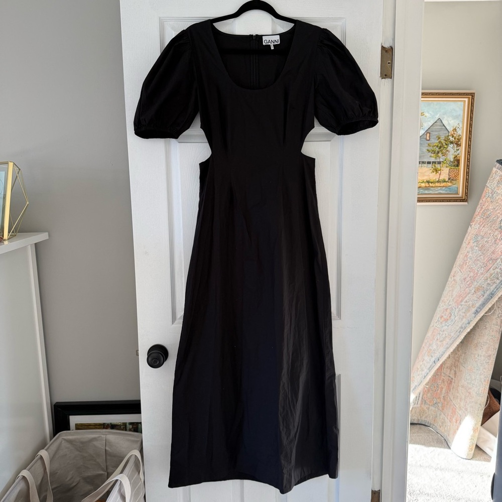 GANNI cotton poplin maxi dress size 38